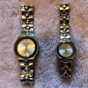 Cerentino Crest Silver and Gold Watch Set